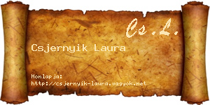 Csjernyik Laura névjegykártya